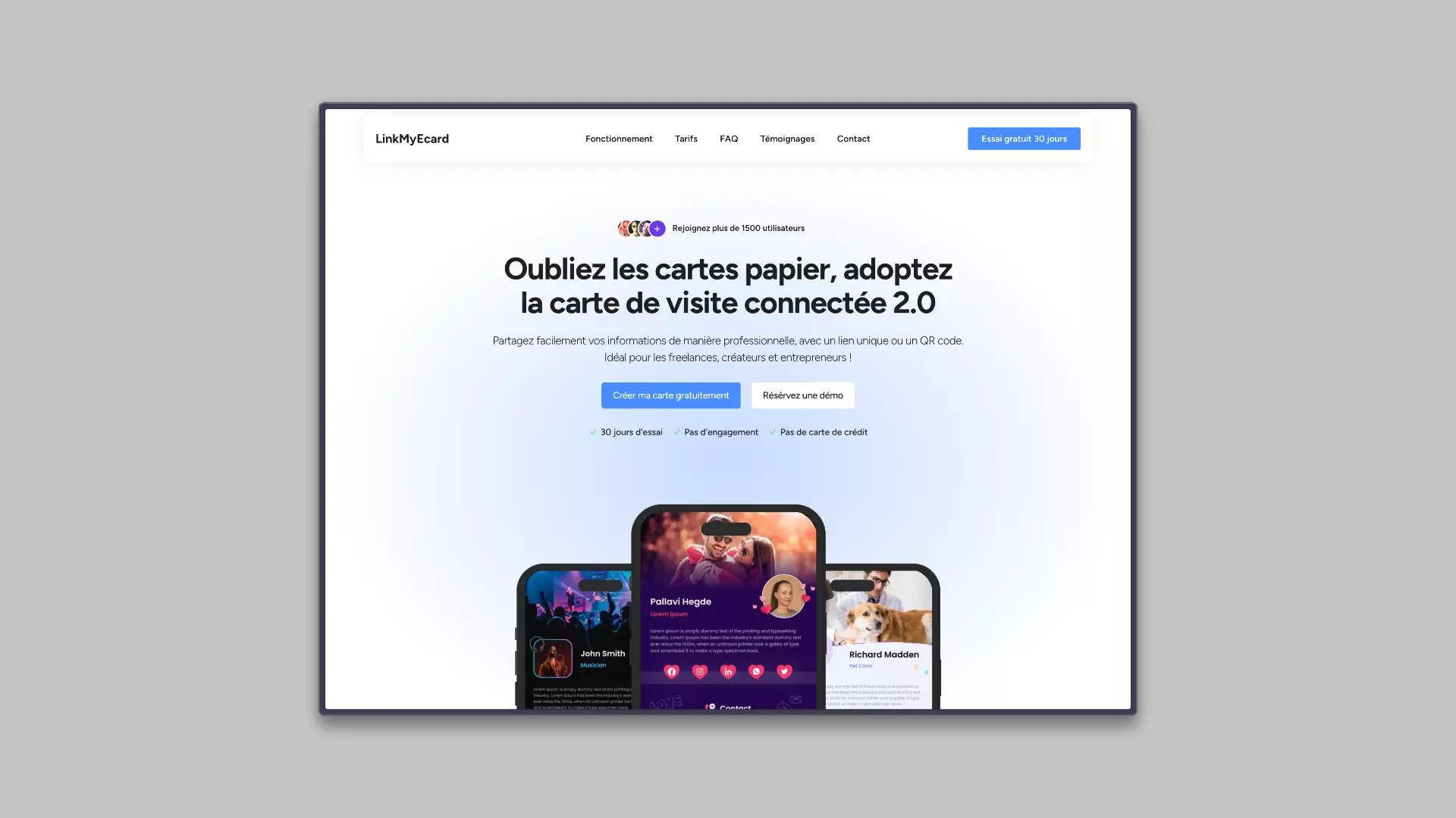 Kleeks Agency - Refonte WordPress LinkMyEcard